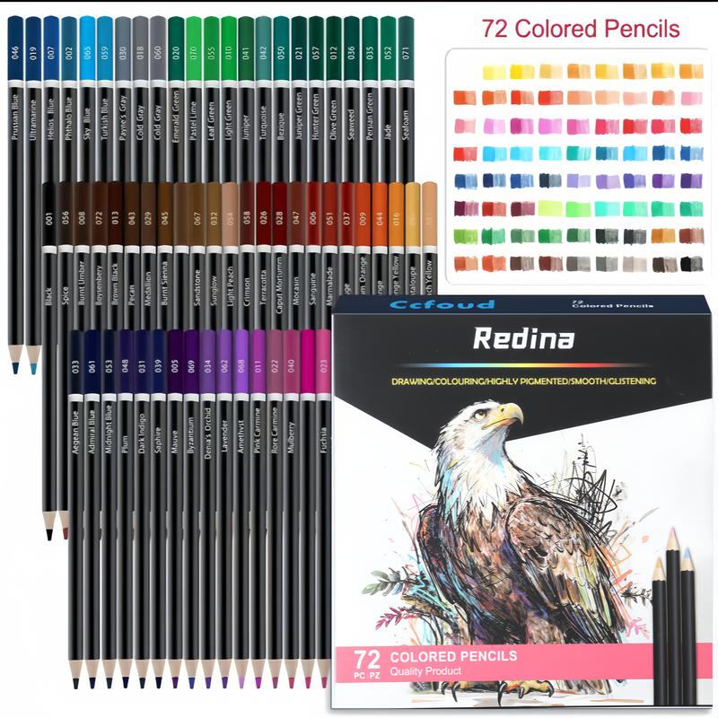 72 Count Colored Pencils Set for Adult Coloring Books, Soft Core Color Pencils for Drawing, Blending, Shading, Art Supplies Gift for Adults, Kids & Beginners
