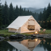 A Frame Camping Tent 118.11x82.68x78.74 Inch, 210D Oxford Cabin Tent with Double Layer Door, Waterproof Family Tent