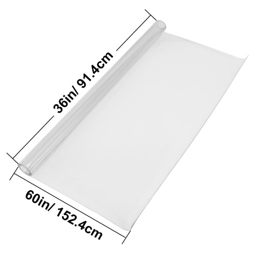 Plastic Table Cover 36 x 60 Inch, 2 mm Thick Clear Table Protector, Rectangle Clear Desk Mat, Waterproof & Easy Cleaning for Office Dresser Night Stand