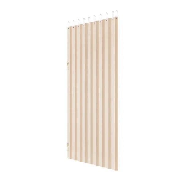 AEELLEEA Accordion Folding Door Curtain 24-39"W x 78"H, Magnetic Closure Water Repellent Privacy Divider for Doorway Bathroom