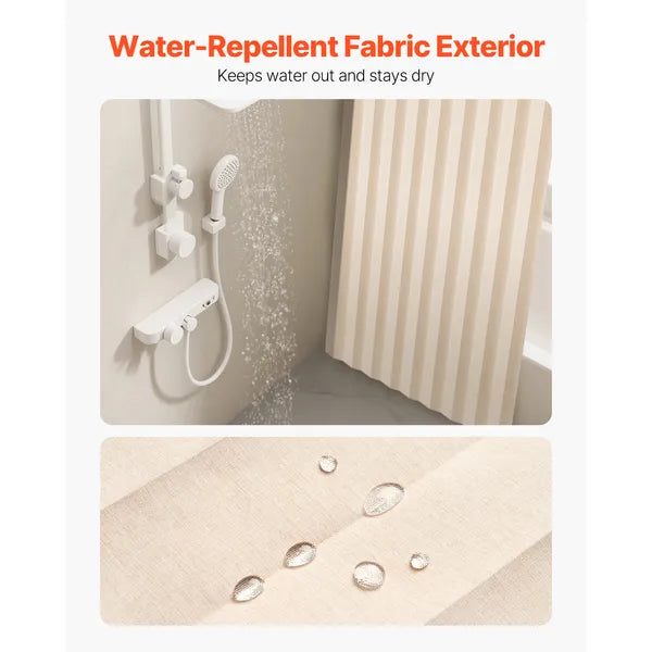 AEELLEEA Accordion Folding Door Curtain 24-39"W x 78"H, Magnetic Closure Water Repellent Privacy Divider for Doorway Bathroom