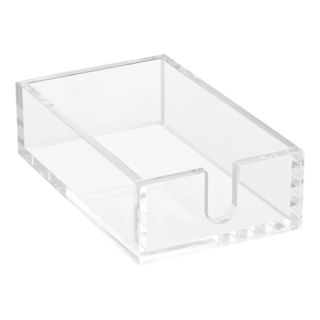 Clear Acrylic Napkin Holder, U-Shaped Guest Towel Tray for Bathroom & Kitchen, Disposable Paper Towel Holder, 9.1x5.5x2.6 Inch