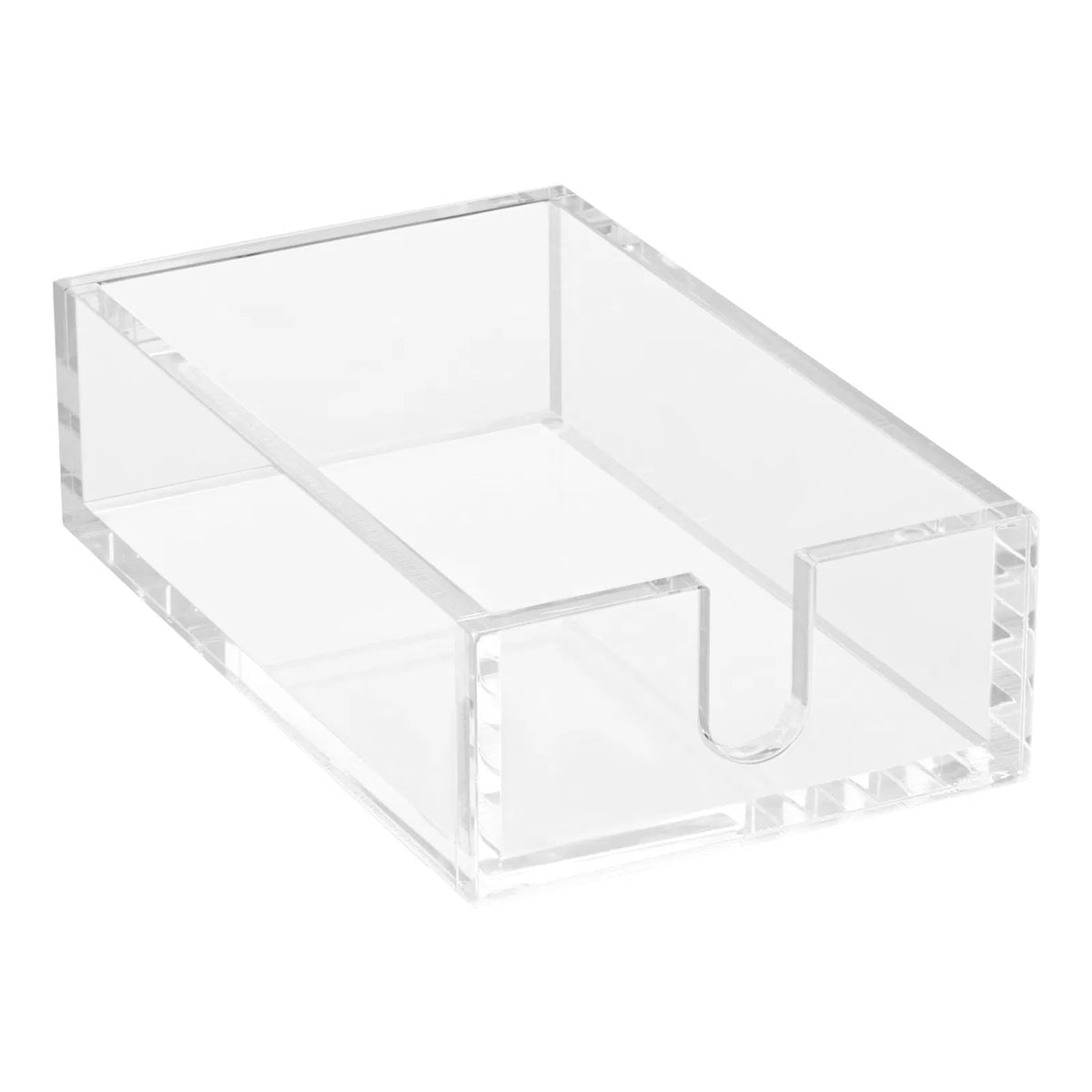 Clear Acrylic Napkin Holder, U-Shaped Guest Towel Tray for Bathroom & Kitchen, Disposable Paper Towel Holder, 9.1x5.5x2.6 Inch