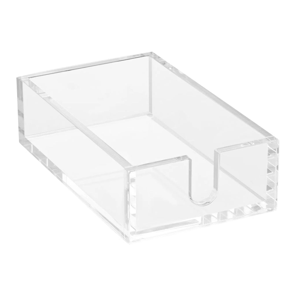Clear Acrylic Napkin Holder, U-Shaped Guest Towel Tray for Bathroom & Kitchen, Disposable Paper Towel Holder, 9.1x5.5x2.6 Inch