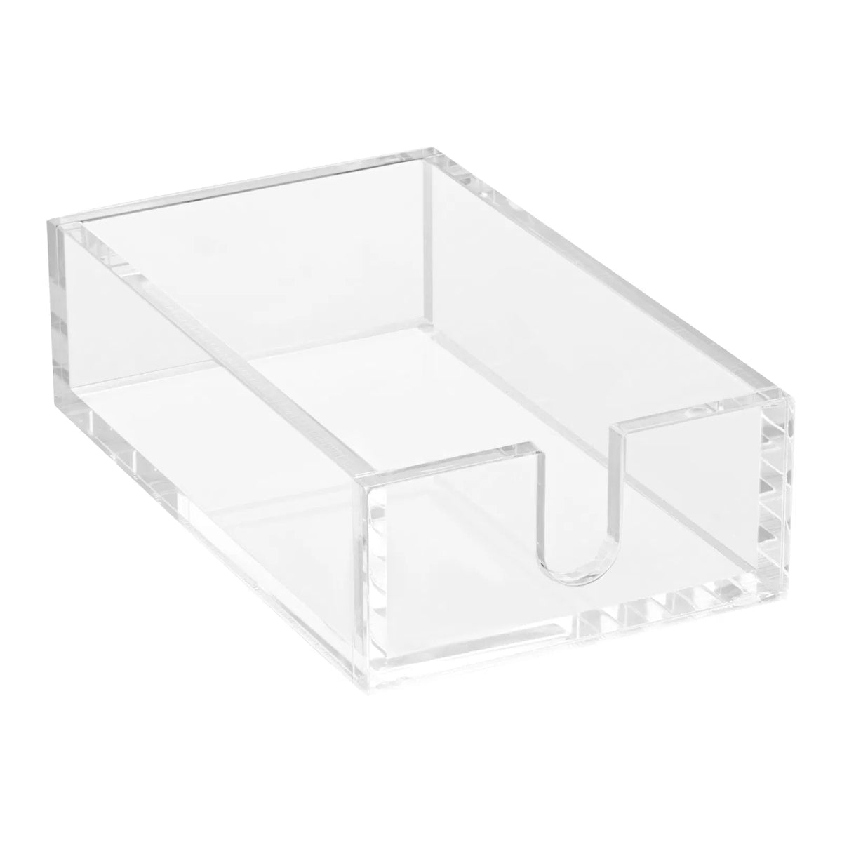 Clear Acrylic Napkin Holder, U-Shaped Guest Towel Tray for Bathroom & Kitchen, Disposable Paper Towel Holder, 9.1x5.5x2.6 Inch