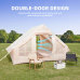A Frame Camping Tent 118.11x82.68x78.74 Inch, 210D Oxford Cabin Tent with Double Layer Door, Waterproof Family Tent