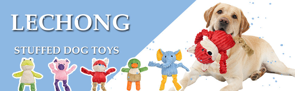 LECHONG 5 Pack Tough Dog Toys Stuffed Squeaky Dog Toys Assortment Plush Animal Dog Toy Value Bundle Puppy Pet Dog Toys for Small Medium Large Dogs : Pet Supplies