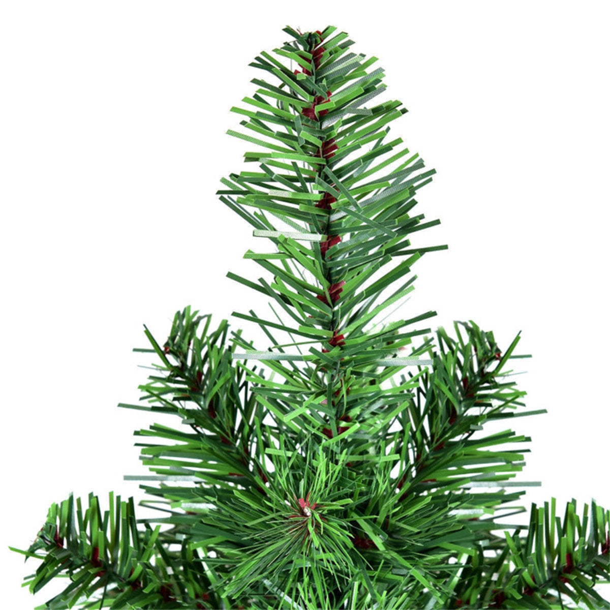 AEELLEEA- 2ft Unlit Artificial Green Mini Christmas Tree, Full PVC Foliage, Cement Base with Linen Cover, Easy Assembly