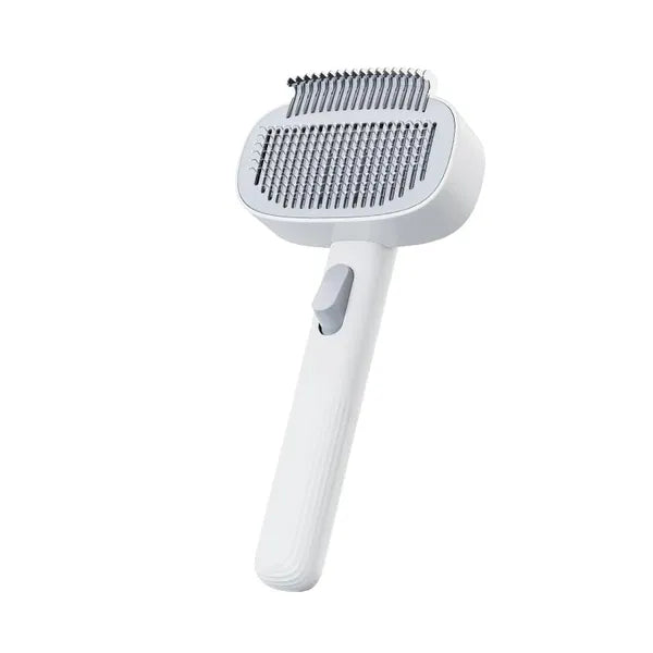 AEELLEEA Dual Function Adjustable Pet Grooming Brush, 2 in 1 Dog Cat Hair Comb with One-Click Hair Removal, Rounded Safe Comb Teeth