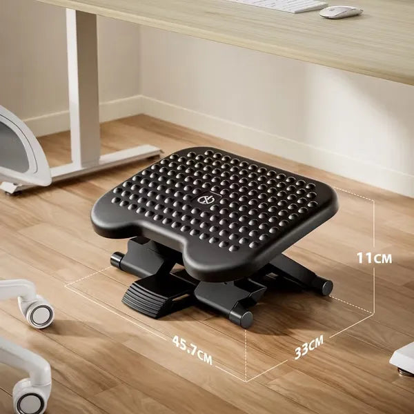 Adjustable Under Desk Foot Rest, Ergonomic Office Foot Stool with Massage Surface, Non-Slip Height Tilt Adjustable for Home Workstation