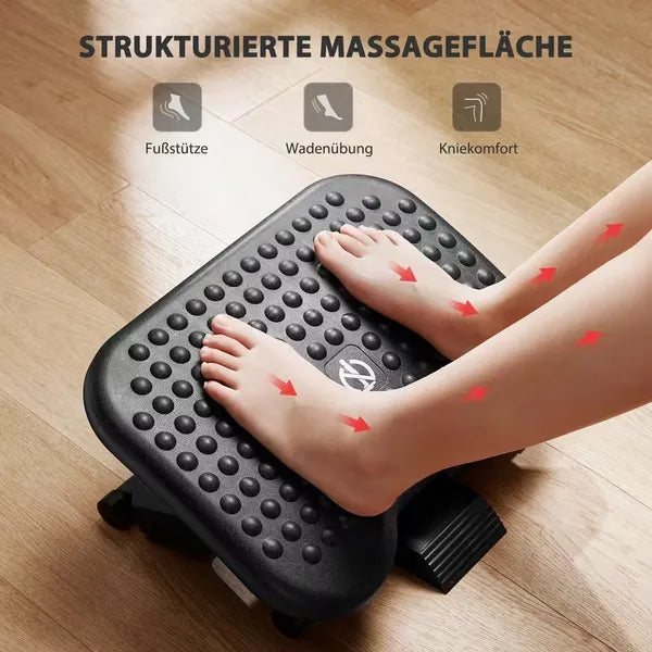 Adjustable Under Desk Foot Rest, Ergonomic Office Foot Stool with Massage Surface, Non-Slip Height Tilt Adjustable for Home Workstation
