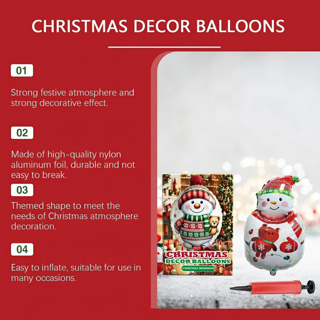 Dowmoo Christmas Balloons Balloon Standing Santa Claus Reindeer Christmas Tree Event Atmosphere Decoration