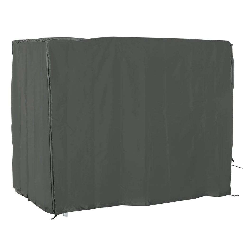 Outdoor Patio Swing Chair Cover, Waterproof 600D Oxford, UV-Resistant with Zipper & Drawstring, 80.75 x 48.75 x 64.5 in, Gray