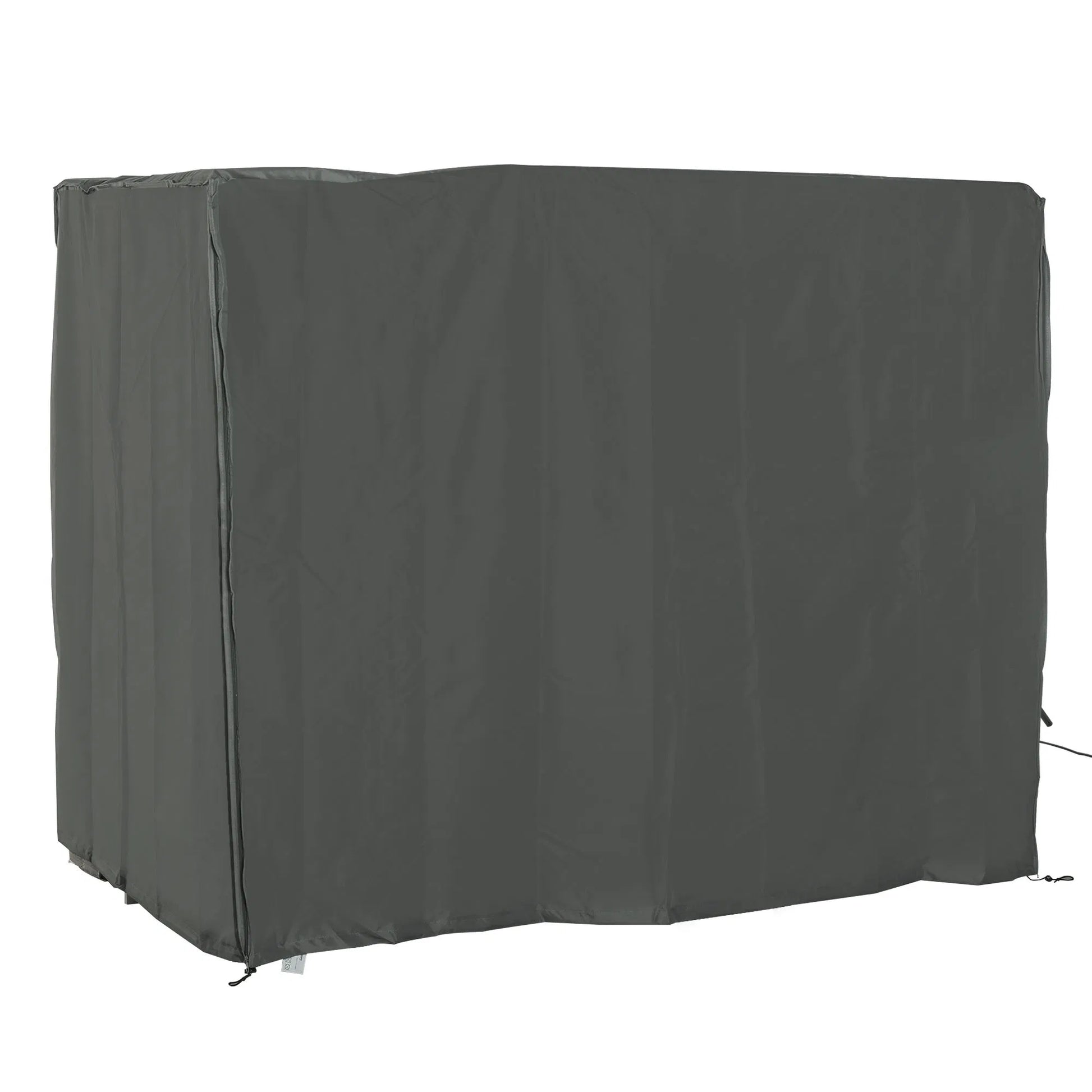 Outdoor Patio Swing Chair Cover, Waterproof 600D Oxford, UV-Resistant with Zipper & Drawstring, 80.75 x 48.75 x 64.5 in, Gray