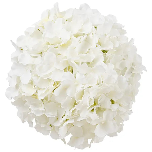 105Pcs White Silk Artificial Hydrangea Flowers Bulk, Faux Hydrangea with Stems for DIY Wedding Bouquet, Home & Party Table Centerpieces
