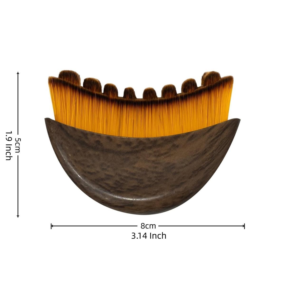 Soft Bristle Facial Massage Brush, Gentle Exfoliating Cleansing Brush for Face & Neck, Ergonomic Manual Face Scrub Brush for All Skin Types, Brown