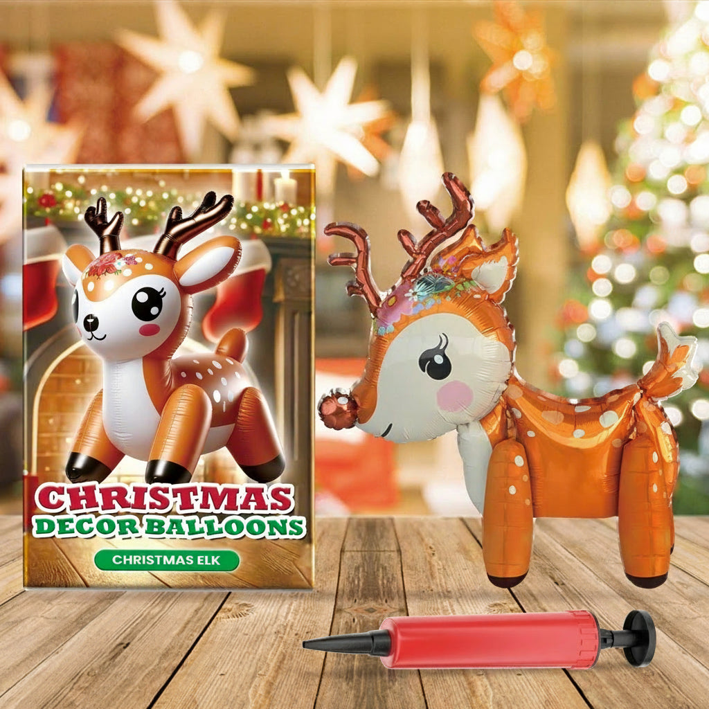 Dowmoo Christmas Balloons Balloon Standing Santa Claus Reindeer Christmas Tree Event Atmosphere Decoration