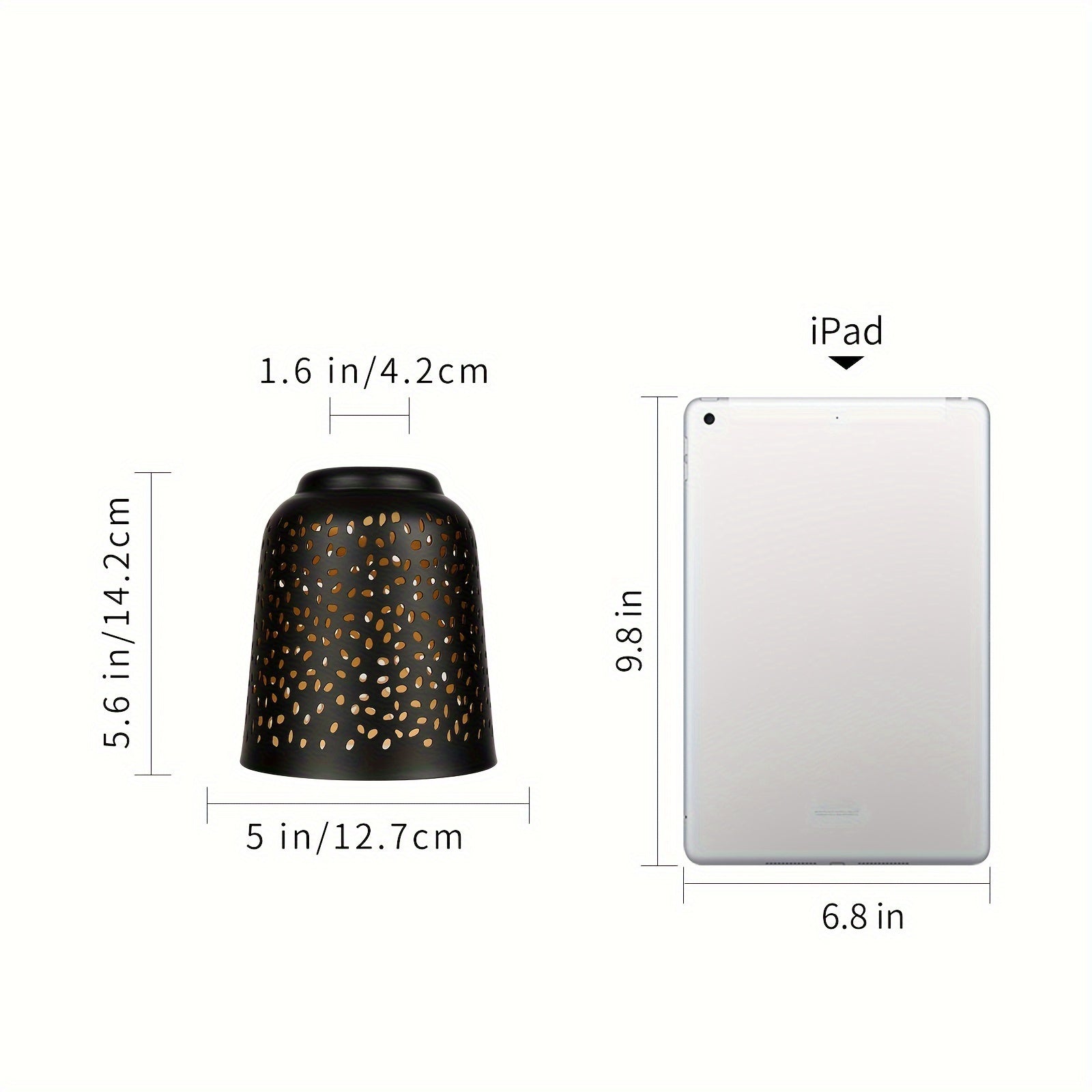 4-Pack Etched Raindrop Metal Pendant Light Shades,5" Diameter, Bronze/Black for Ceiling Fan & Lamp Covers