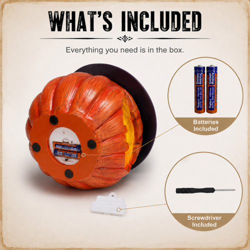 AEELLEEA 8.27"x 8.27" x 7.48" Lighted Halloween Pumpkin Candy Bowl, LED Jack O Lantern with Top Hat Treat Bucket for Party Decor
