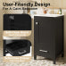 18 Inch Black Modern Bathroom Vanity with Ceramic Sink, Small Freestanding Bath Cabinet with Soft Close Drawer and Door Storage