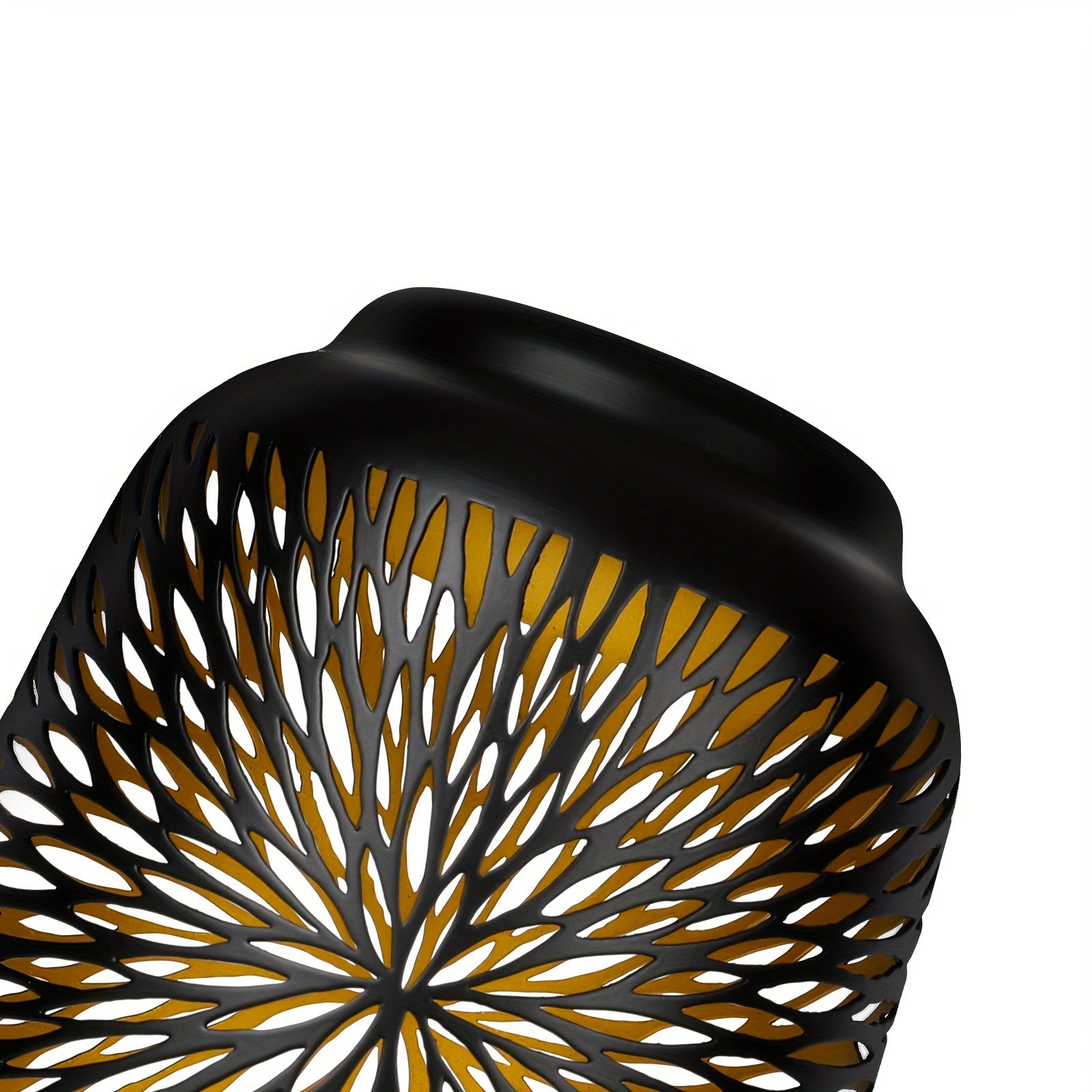 4-Pack Etched chrysanthemum Metal Pendant Light Shades,5" Diameter, Bronze/Black for Ceiling Fan & Lamp Covers