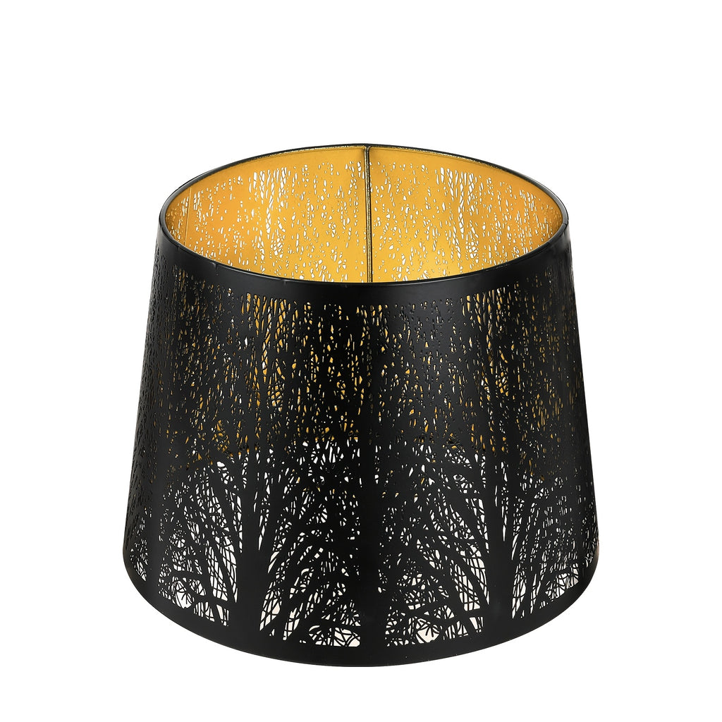 Antique Bronze Metal Floor Lampshade, 8-Petal Lotus Cylinder Shade 8"×10"×7.5", Spider Fitter for Bedroom Living Room