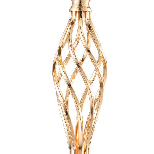 Set of 10 Gold Crystal Wedding Flower Stands, 21.65 Inch Tall Metal Floral Centerpieces for Party Reception Decor