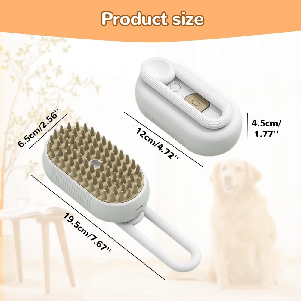 Pet Grooming Brush, Dual Sided Dog Cat Massage Comb, Gentle Floating Hair Remover Shedding Brush