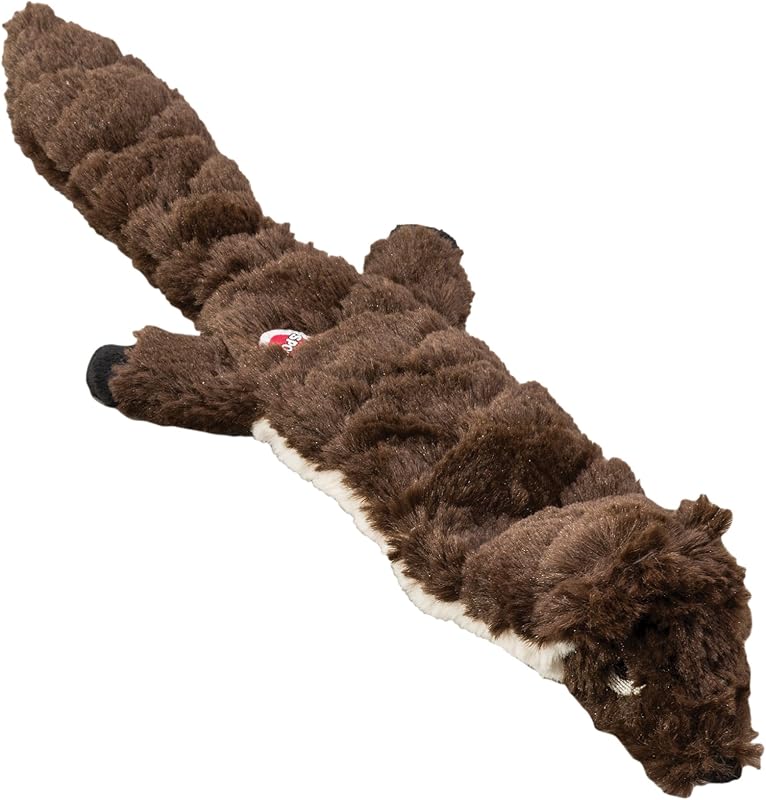 SPOT Skinneeez Extreme Quilted Squirrel- Durable, Stuffing Free Dog Toy with 4 Layers of Diamond Stitched Fabric & 2 Squeakers- Ideal For Small & Medium Aggressive Puppies and Dogs- 14in