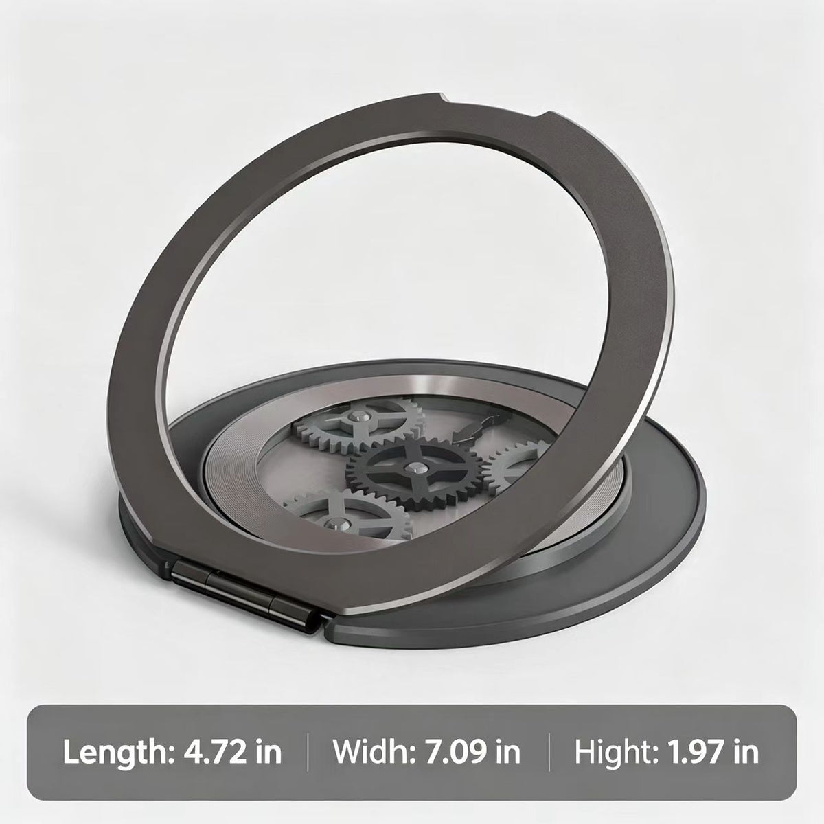 AEELLEEA – Gear Wheel Portable Phone Ring Holder, Foldable Rotating Kickstand for Travel, Driving and Video Watching