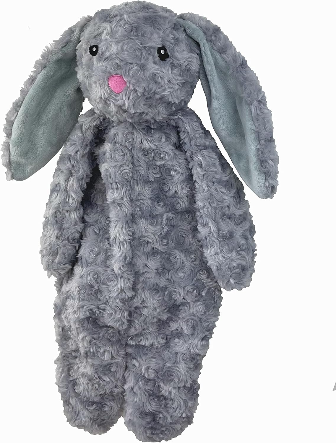ZippyPaws Dog Toys with Durable Squeak and Crinkle Paper Dog Chew Toys for Large Dogs and Medium Dogs (Gray, 19 Inch Floopy Rabbit 2)
