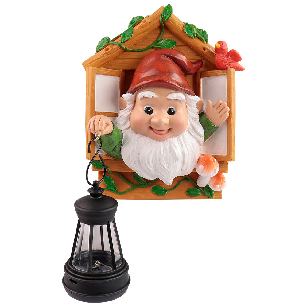 Gnome Tree Hugger Resin Garden Statue for Outdoor Decor, Whimsical Gnome Figurine for Yard Patio Lawn Porch, Funny Gnome Gift for Gnome Lovers