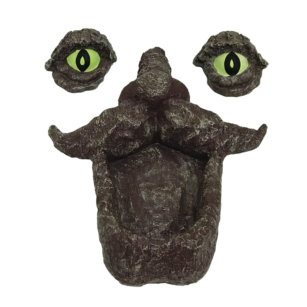 Tree Face Bird Feeder, Whimsical Old Man Face Outdoor Garden Sculpture, Big Eyes Yard Art Decor for Trees, Patio and Lawn