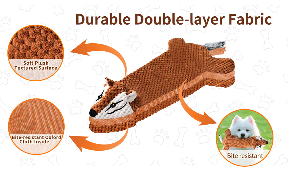 Dog Toys, Squeaky Plush No Stuffing Crinkle Dog Toy for Small Medium Large Dogs, [3 Pack] Interactive Puppy Teething Water Bottle Dog Chew Toy