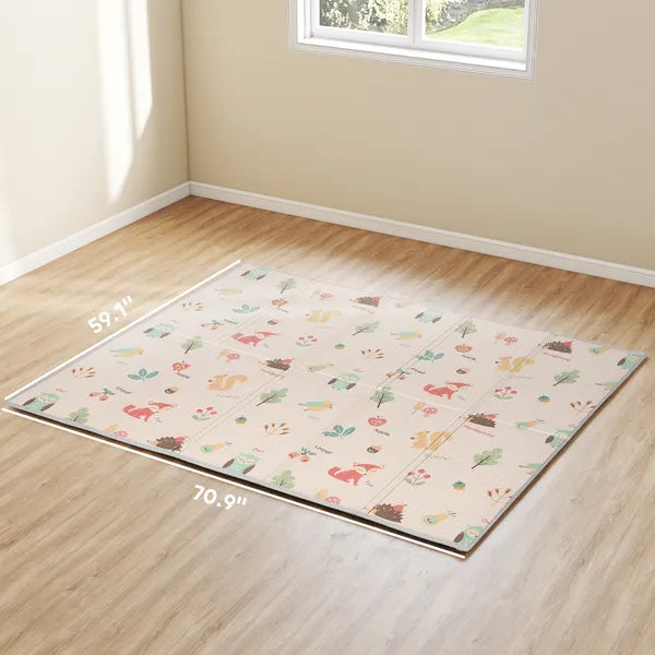 AEELLEEA Foldable XPE Baby Play Mat Double Sided Waterproof Non Slip Crawling Mat For Playpen Indoor Outdoor Picnic