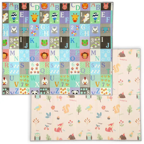 AEELLEEA Foldable XPE Baby Play Mat Double Sided Waterproof Non Slip Crawling Mat For Playpen Indoor Outdoor Picnic