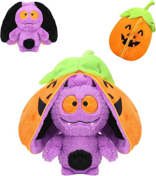 11 Inch Reversible Purple Bat Plush Pillow, Soft Bat Stuffed Animal, Cute Plush Toy Gift for Toddler Boys & Girls