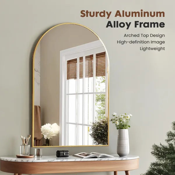 Aeelleea 30x20 Inch Bathroom Wall Mirror, Black Metal Frame Rectangular Vanity Mirror for Bedroom Entryway Living Room