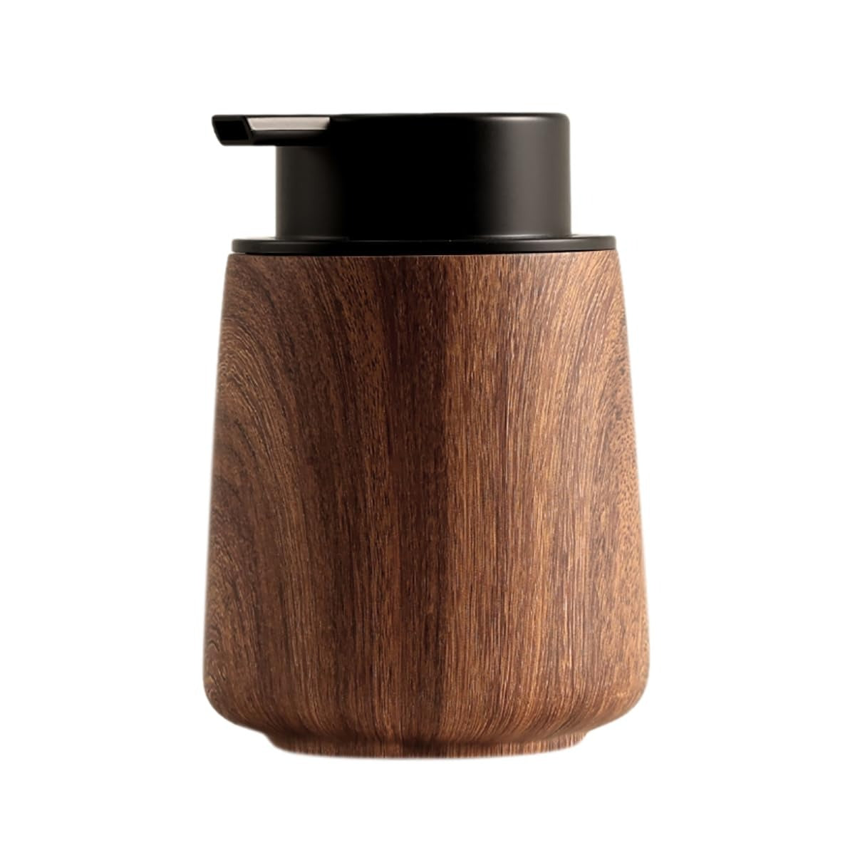 Wood Grain Foaming Soap Dispenser, 10oz Walnut Pump Bottle for Hand Soap & Lotion, Refillable Rustic Bathroom Kitchen Soap Dispenser with Dense Foam Pump