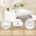 20 Inch Bathroom Vanity with Sink, Modern White Freestanding Bathroom Cabinet, Soft Close Drawer and Door, Space Saving Storage