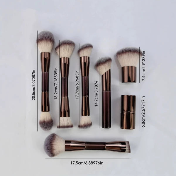 12Pcs Professional Makeup Brush Set with Travel Storage Bag, Ultra Soft Synthetic Bristles Ergonomic Handle, Portable Flawless Makeup Tools for Beginners Daily Use