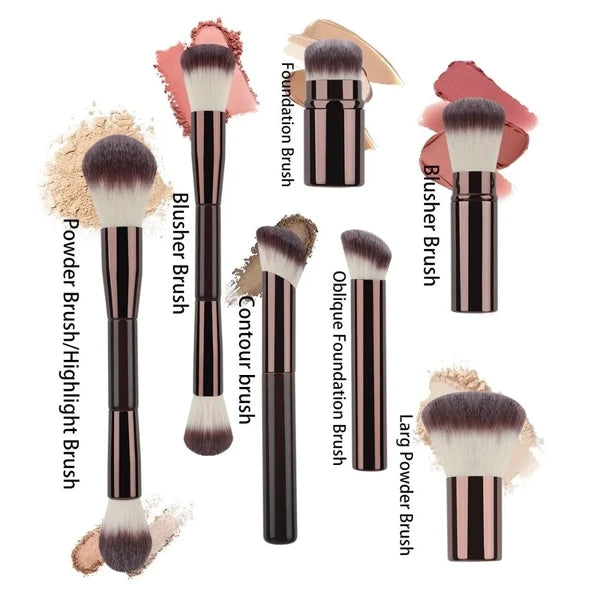 12Pcs Professional Makeup Brush Set with Travel Storage Bag, Ultra Soft Synthetic Bristles Ergonomic Handle, Portable Flawless Makeup Tools for Beginners Daily Use