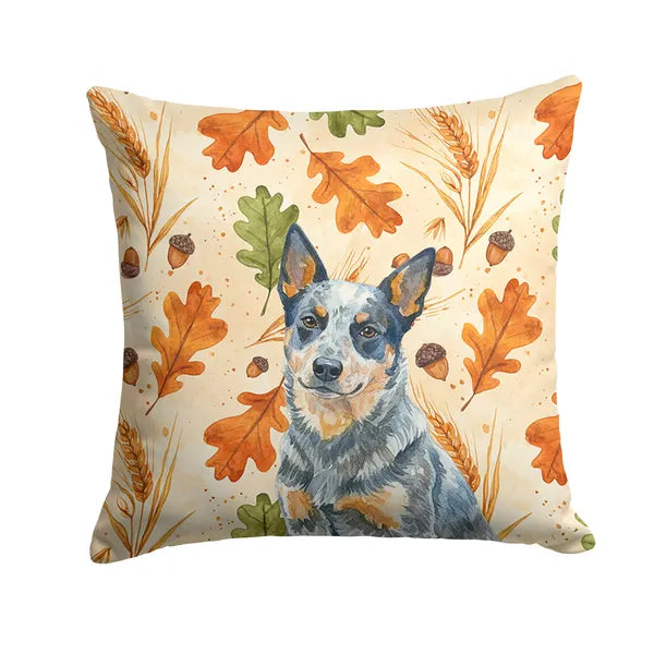Aeelleea Blue Heeler Cattle Dog Heirloom Fall Pillow 18x18 Autumn Dog Decor