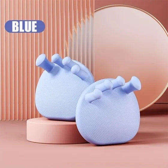 Silicone Toe Separator & Foot Massage Pad, Soft Toe Spacer Cushion for Home Foot Care, Blue