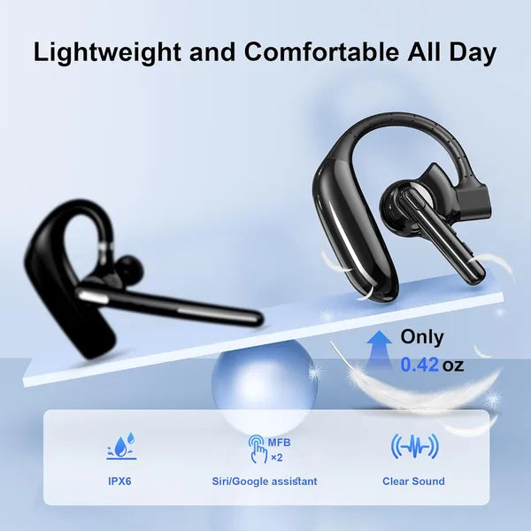 Wireless Bluetooth Earbuds, Dual Microphone ENC Noise Cancelling, Touch Control, USB-C Charging, Waterproof In Ear Headphones for Calls & Music