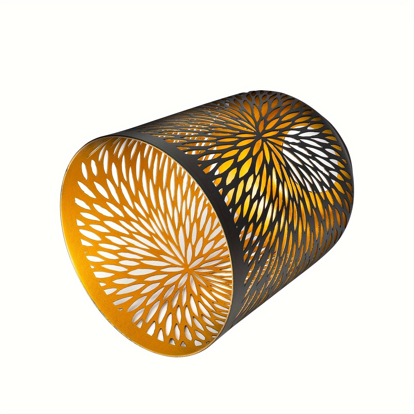 4-Pack Etched chrysanthemum Metal Pendant Light Shades,5" Diameter, Bronze/Black for Ceiling Fan & Lamp Covers