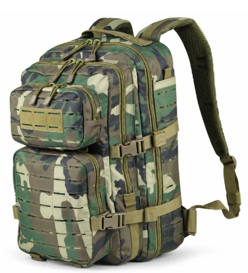 40L Tactical Military Backpack, MOLLE Laser-Cut Webbing Rucksack for Hiking, Camping, Hunting, Travel, 18"x11"x11"