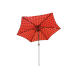 Outdoor Umbrella Red, Round Canopy Patio Umbrella with Tilt Adjustment and Base, Garden Beach Sun Shade for Deck Backyard