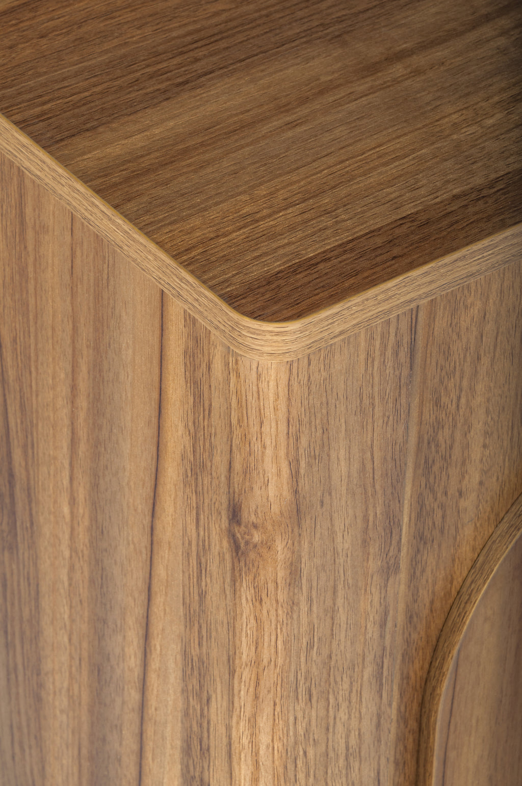 AEELLEEA Vintage Arched Door Nightstand, Brown Engineered Wood Side Table with Soft Close Magnetic Door, Pine Round Legs