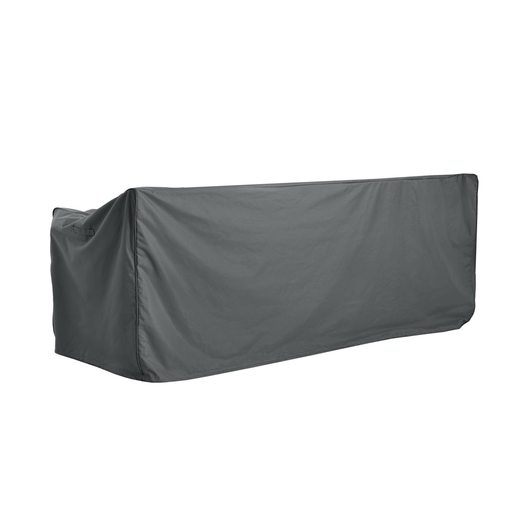 AEELLEEA 88" Dark Gray Patio 3-Seater Sofa Cover, Waterproof UV Resistant Outdoor Furniture Cover with Secure Buckle Straps